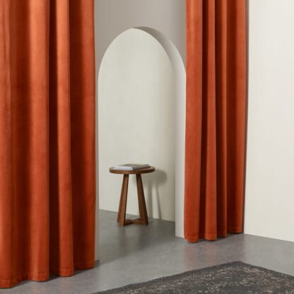 Julius Velvet Eyelet Lined Pair of Curtains