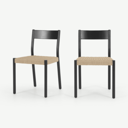 Set of 2 Rhye Woven Dining Chairs