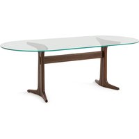 Cetus Glass & Walnut Dining Table (Seats 6) PunkCow